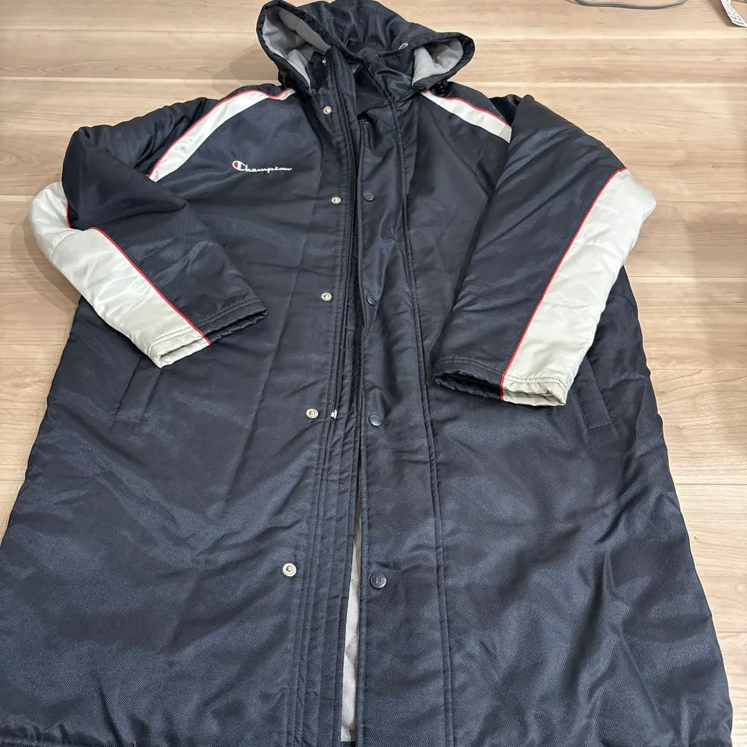Thumbnail of Champion Hooded Bench Coat, Size L, Navy