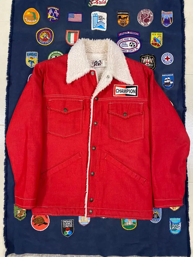 チャンピオンプラグ　ナイロンライダースジャケット　XL 70's CHAMPION SPARK PLUG Nylon Racing Jacket DEAD STOCK