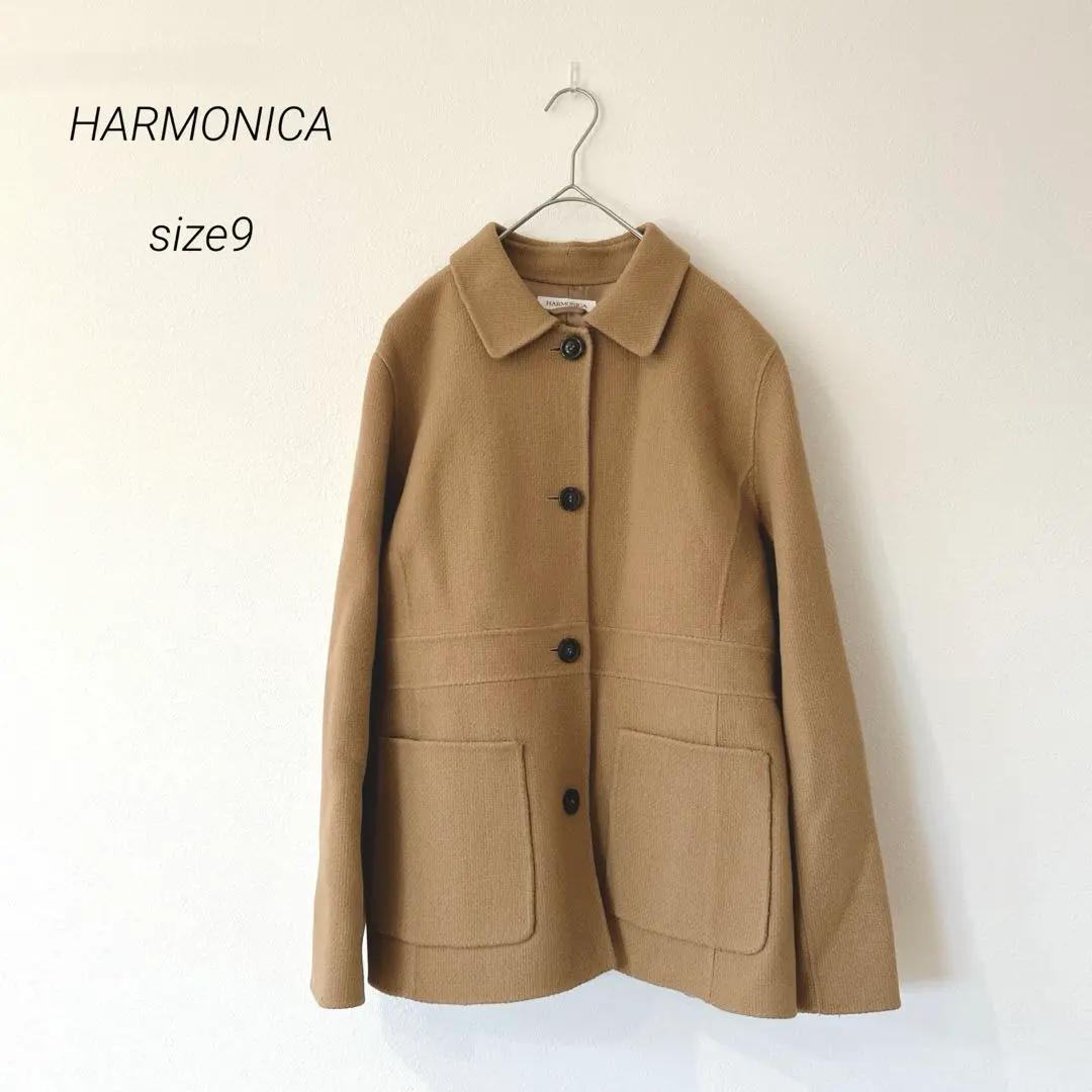 Thumbnail of Elegant camel wool coat, simple, natural, winter outerwear