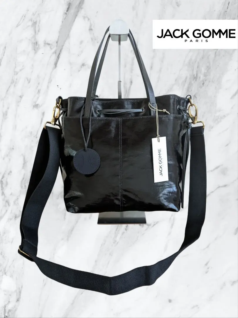 【未使用級】ジャックゴム 　EMY エミー 2way　トートバック　現行　黒 未使用級】ジャックゴム EMY エミー 2wayトートバック現行黒