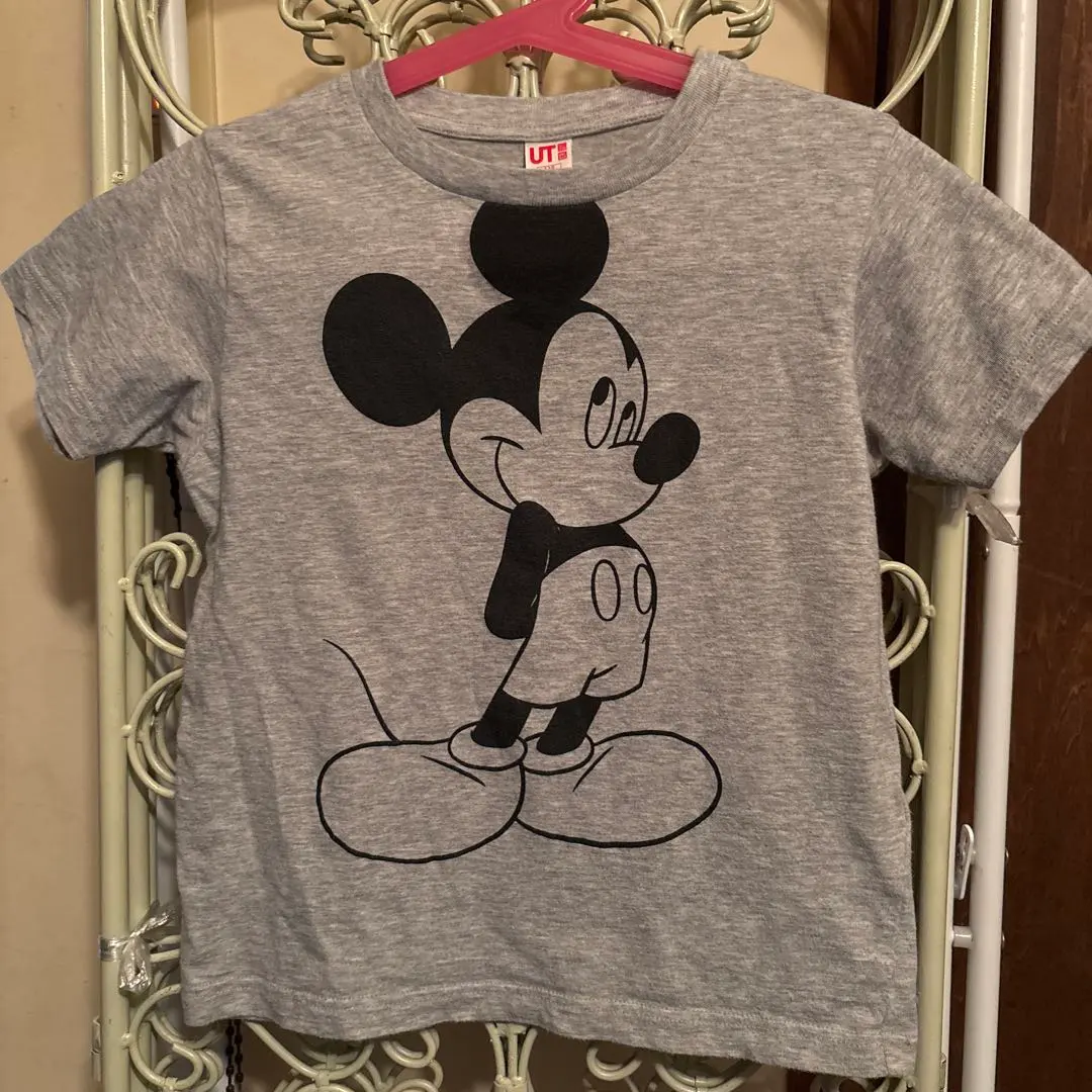 Thumbnail of UNIQLO Mickey Mouse Print T-shirt, Size 110, Gray