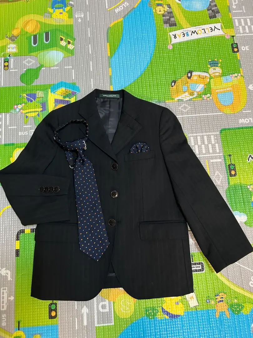 2　美品✨　ミキハウスコレクション　ワッペン　紺ブレ　男の子　スーツ　110 2 美品✨ ミキハウスコレクション ワッペン 紺ブレ 男の子