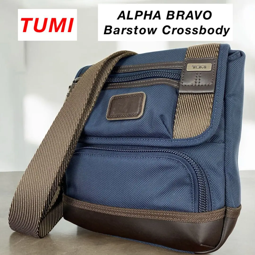 【人気】TUMI / クロスボディ バースト / 222306 / ネイビー NEW TUMI Alpha Bravo 222306 Navy Brown Shoulder Bag Body Bag