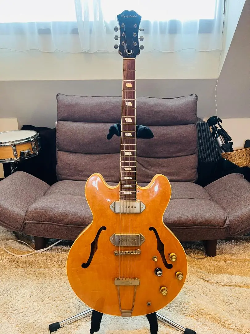エピフォン カジノ ナチュラルカラー　オレンジラベル【超美品】 EPIPHONE J CASINO 寺田製ジャパンメイドのオレンジラベルカジノ