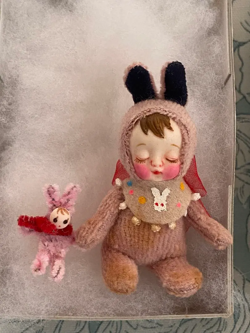 希少　守田明日香様　創作人形 創作人形守田明日香おめめうるうるうさちゃんテディベア