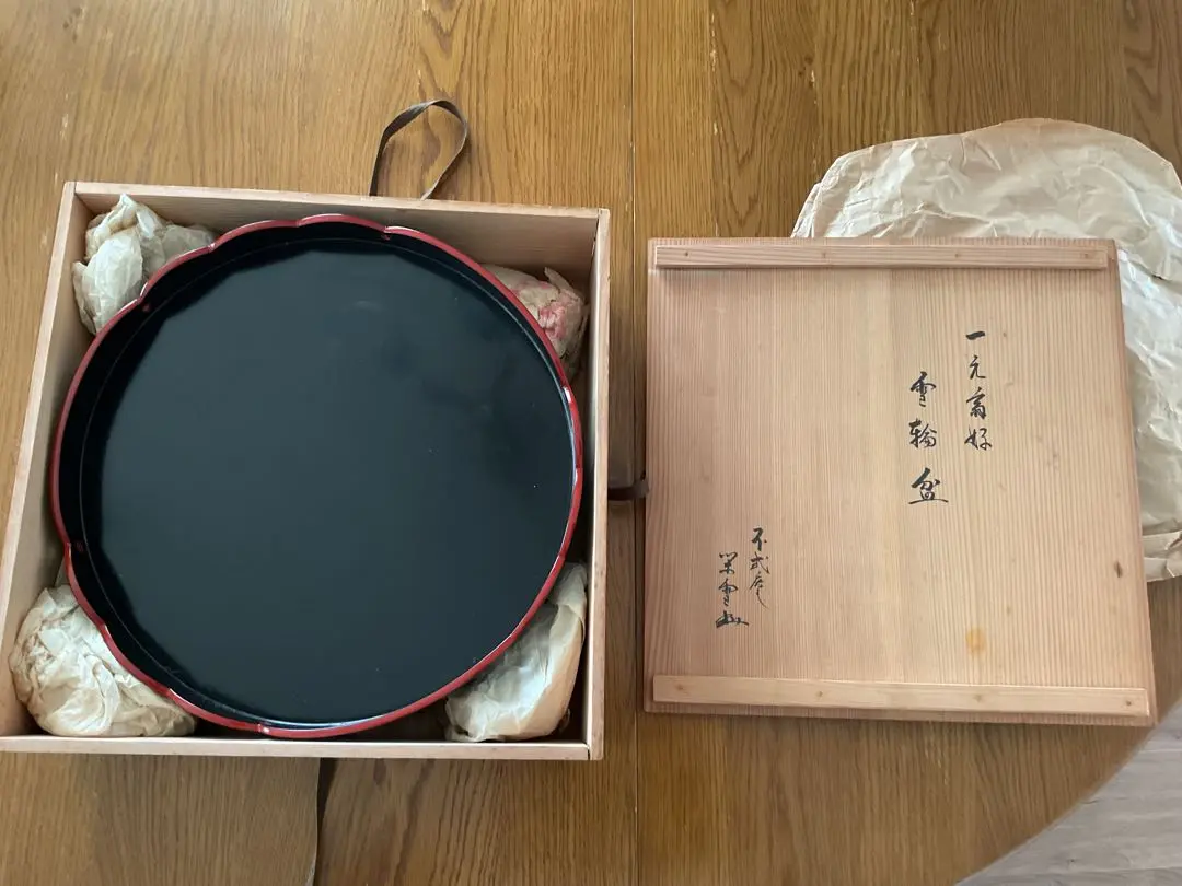新品 木製トレー レース 花がら 雪輪 銘々盆 ブランチ
