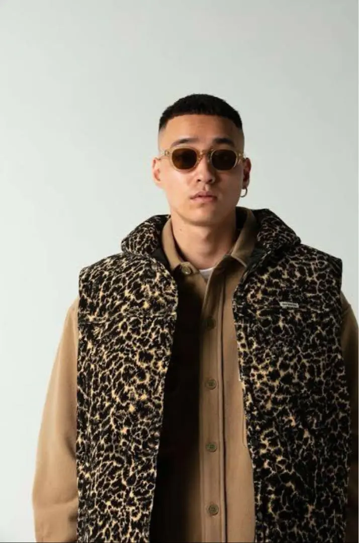 COOTIE PRODUCTIONS - Leopard Corduroy Down Jacket (size-XL