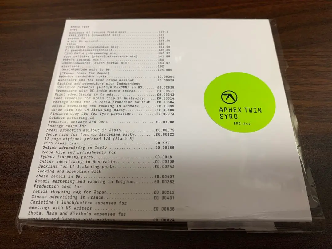 【レア】APHEX TWIN SYRO 60cm×43cm 2枚セット レア】APHEX TWIN SYRO 60cm×43cm 2枚セット - メルカリ