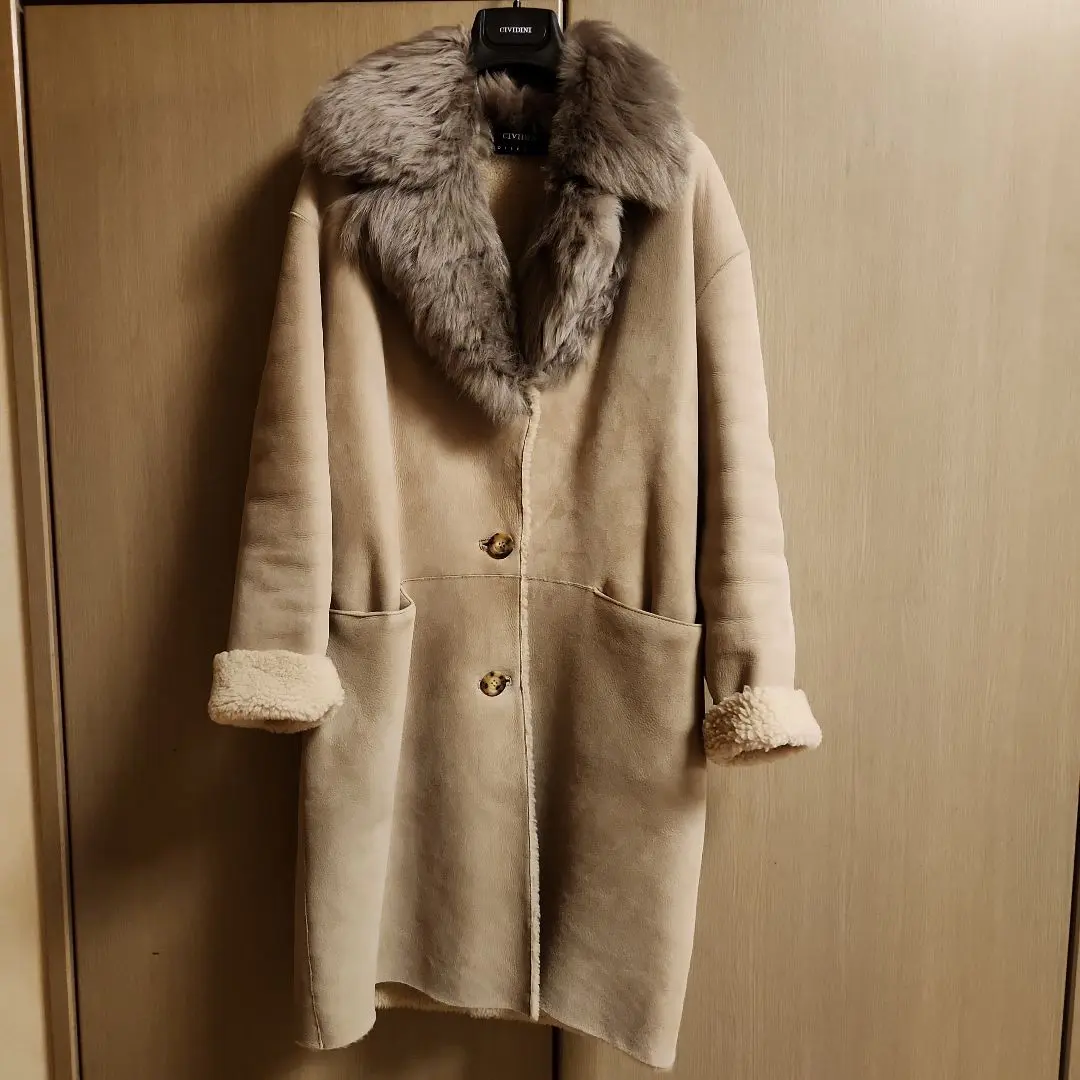 イタリア製　グレー ニット コート　CIVIDINI 中古・古着通販】CIVIDINI (チヴィディーニ) カシミヤニット