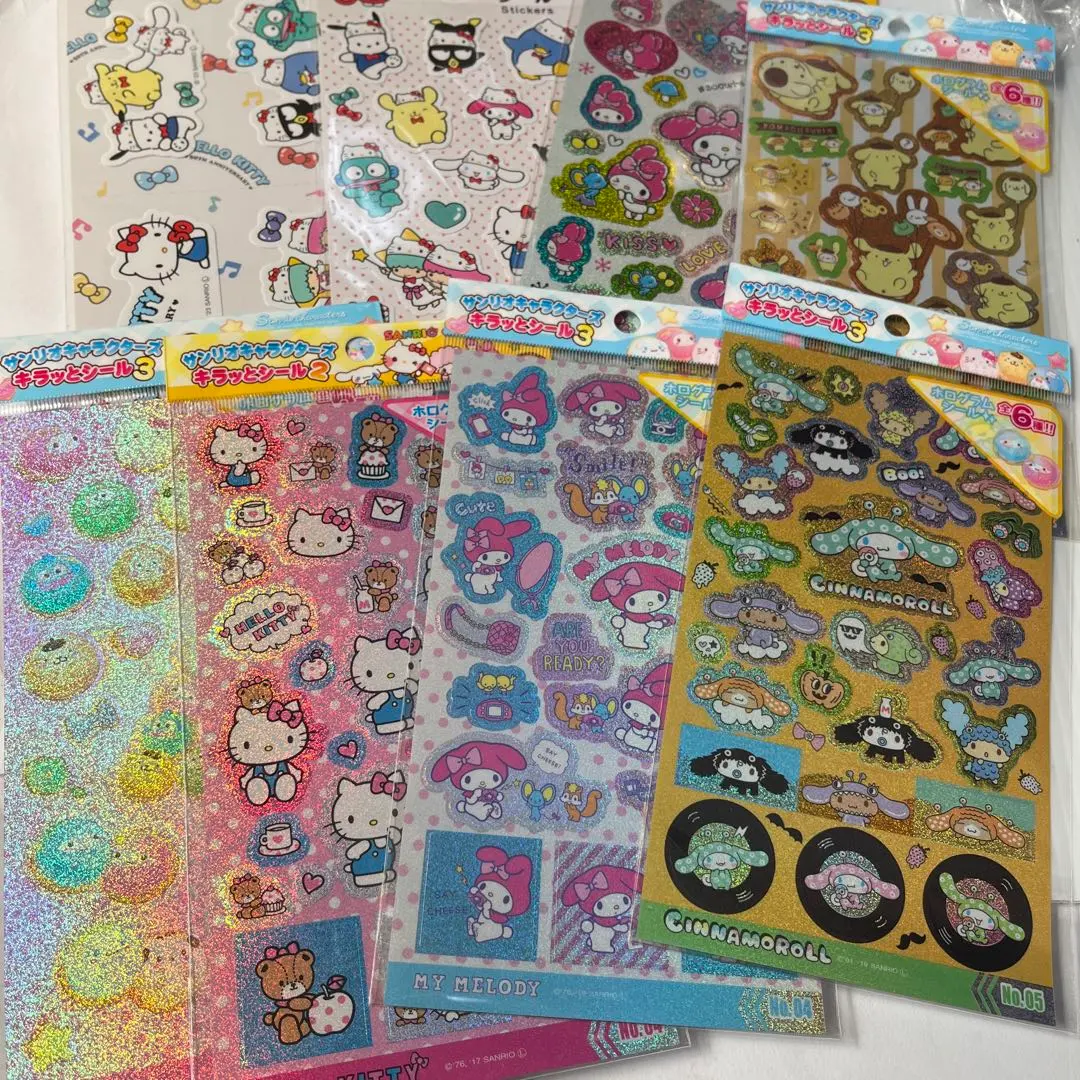 Thumbnail of Hello Kitty, My Melody, and Pompompurin Stickers - Set of 8