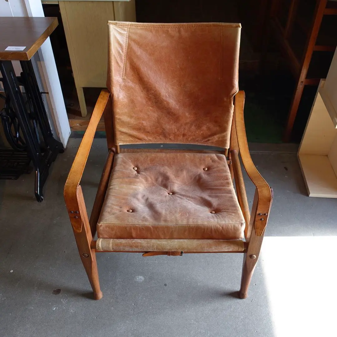 サファリチェア Farstrup アンティーク! 美品!貴重! 1960-70's Gold Medal Folding Furniture社製 ヴィンテージ