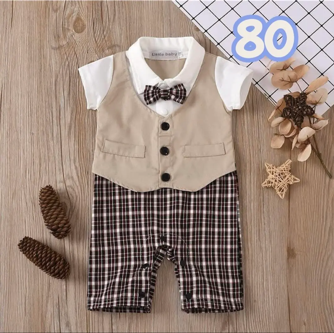 Thumbnail of [New] 80 Beige Black Formal Cotton Children Kids Boy Wedding