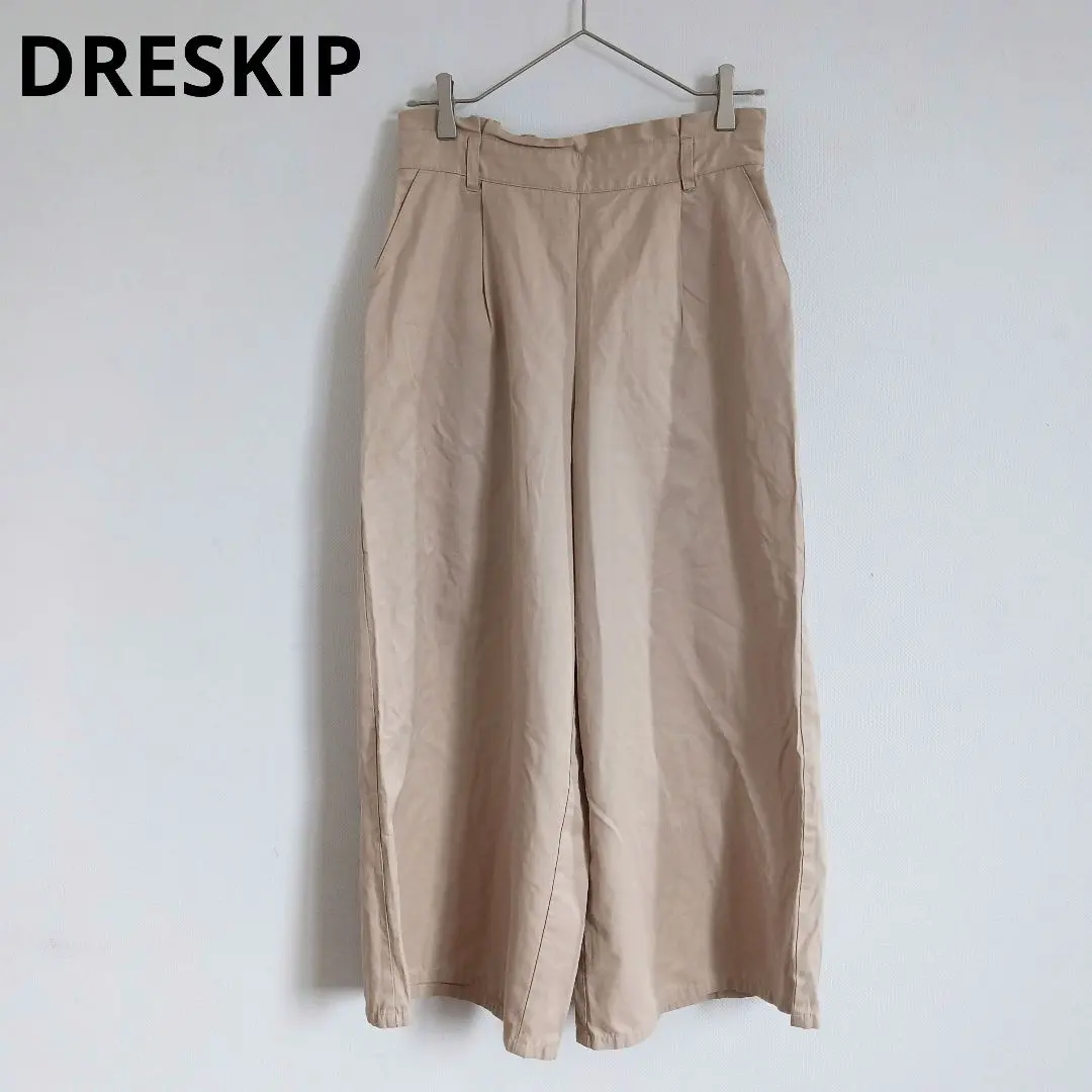 Thumbnail of DRESSKIP Wide Straight Pants, Thin Fabric, Elastic Waist (Back), Side Pockets