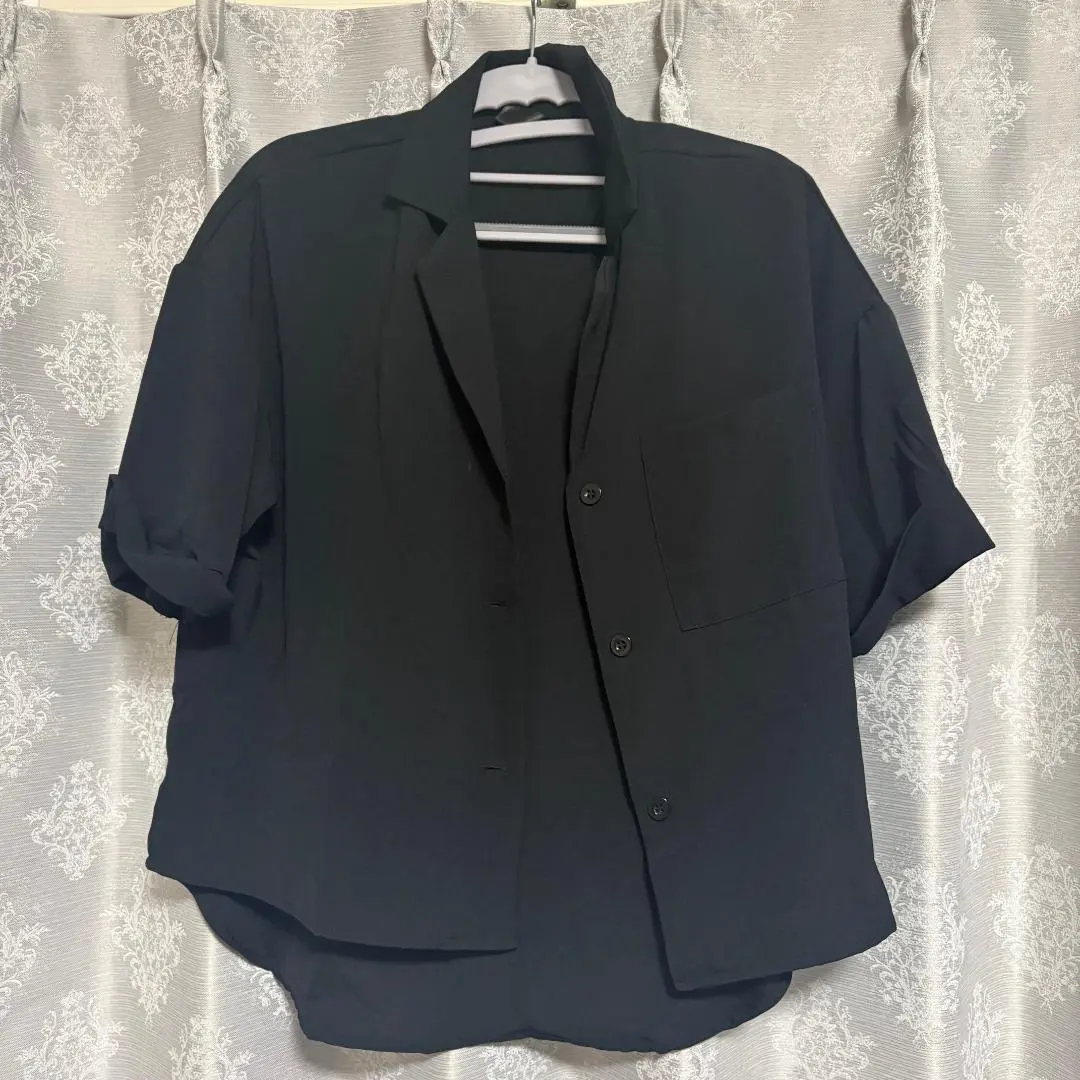 Thumbnail of SHEIN Short Sleeve Shirt, Black, Size S