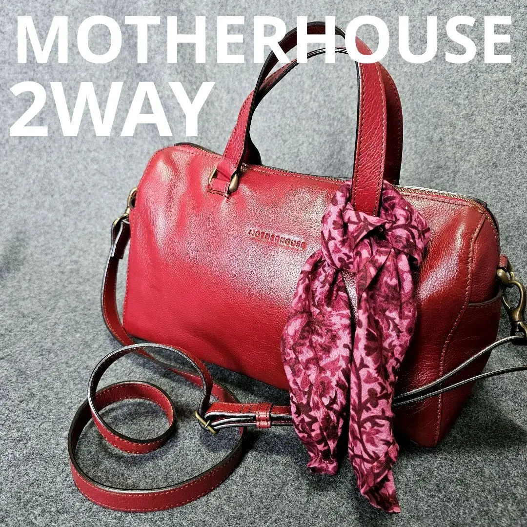 2way可能★マザーハウス　ショルダーバッグ　ミニボストン　ハンドバッグ MOTHERHOUSE マザーハウス ボストンバッグ Edge Color Mini
