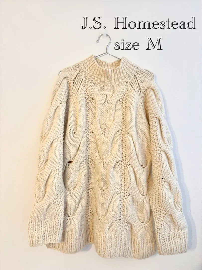 Thumbnail of Excellent Condition: J.S. Homestead Cable Knit Sweater, Size M