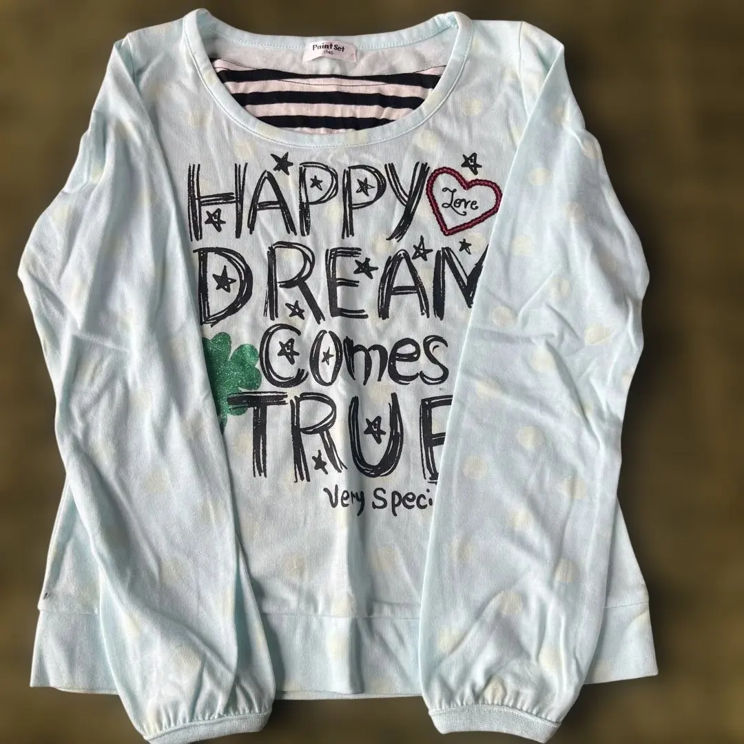 Thumbnail of Paint Set Light Blue Long Sleeve Cut-and-Sew 140