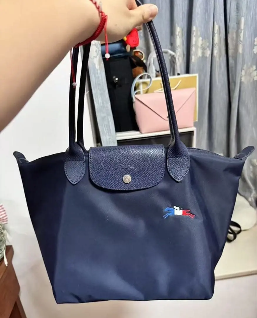 Thumbnail of LONGCHAMP Longchamp Tote Bag L Size Three-Color Logo Embroidery