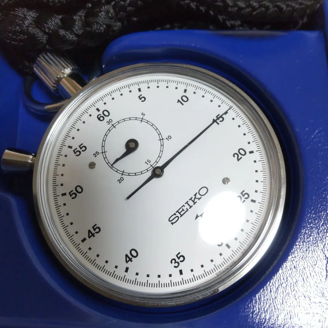 美品 SEIKO アナログストップウォッチ 88-5020 手巻き 機械式 音と内部の動きがたまらない、SEIKO 機械式ストップウォッチ