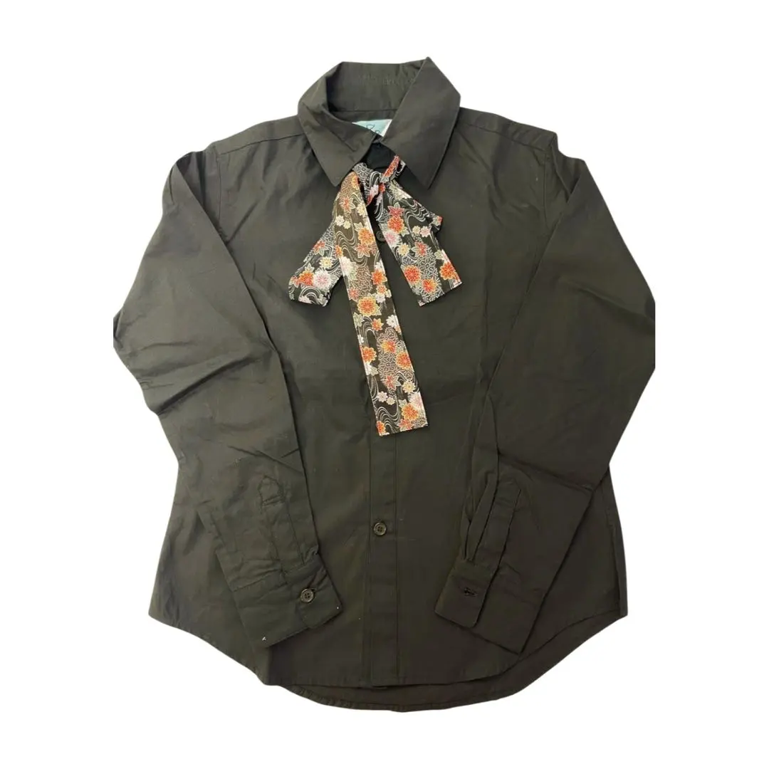 Thumbnail of Brand New Gouk Black Shirt with Bow Tie, Long Sleeve, Japanese-style Design