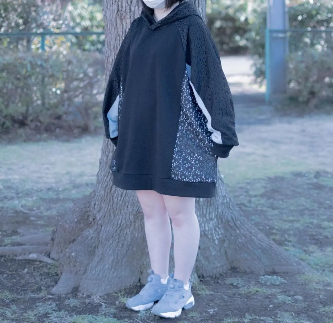 satoi パーカー フリルパーカー フーディ Bigパーカー