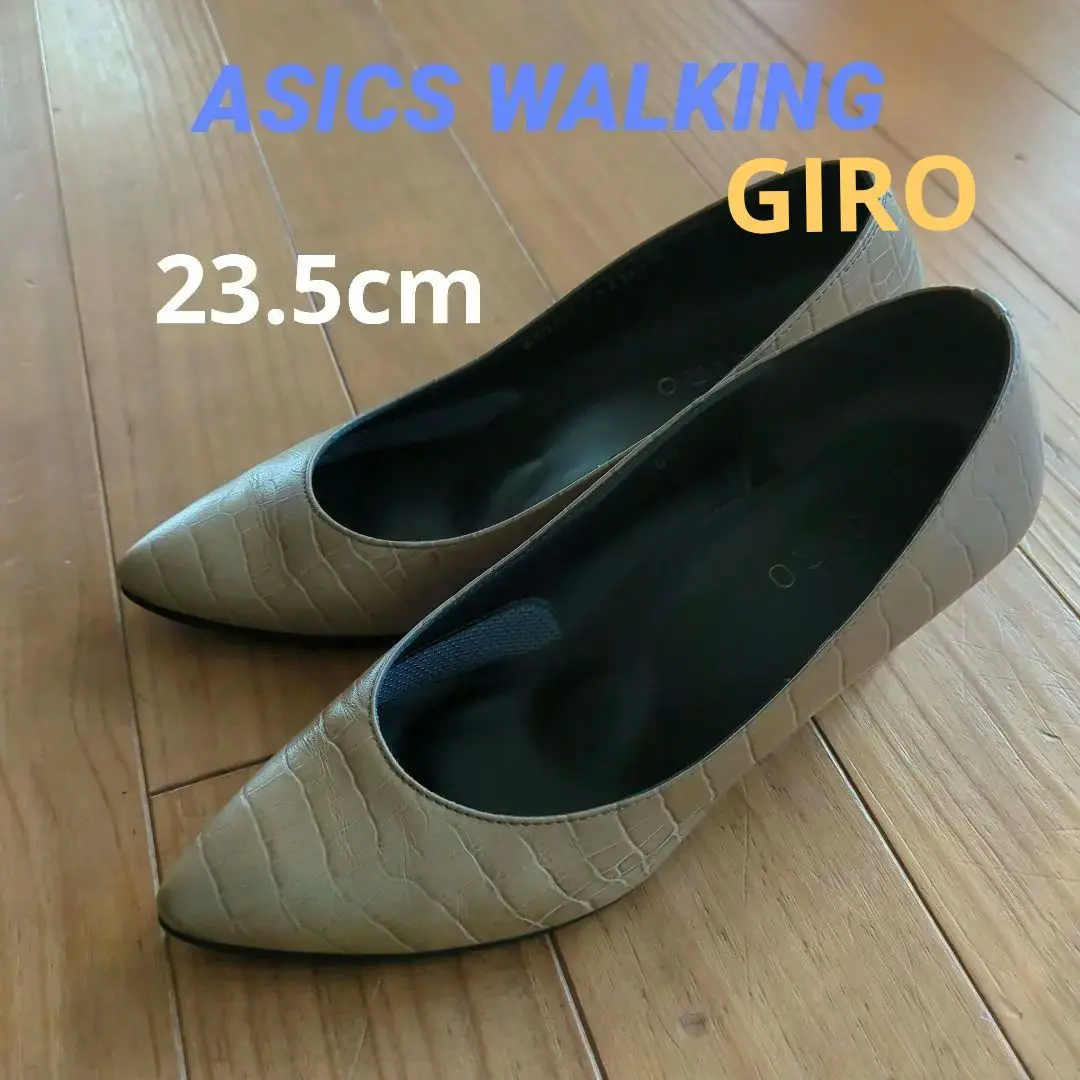 ほぼ未使用 アシックスウォーキング GIRO リボン パンプス 22.5 ASICS WALKING - ほぼ未使用 アシックスウォーキング GIRO