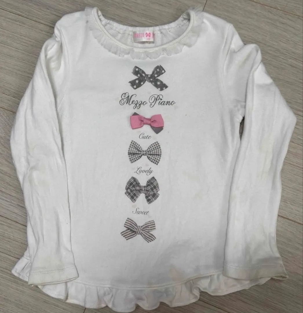 Thumbnail of Mezzo Piano long-sleeved cut-and-sew shirt, 120cm