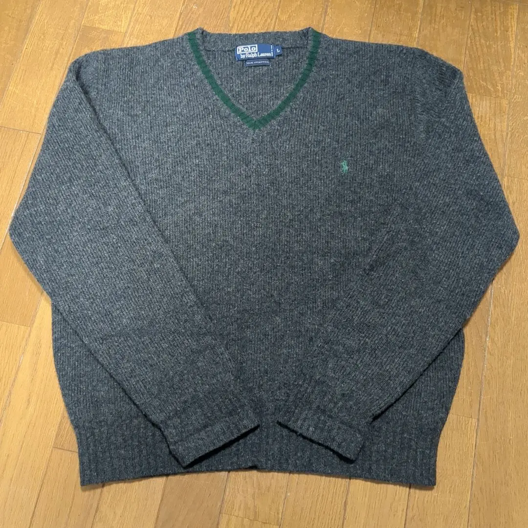 Thumbnail of POLO Ralph Lauren Lambswool Gray Sweater Size: L