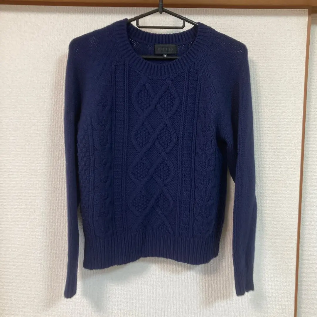 Thumbnail of UNTITLED Navy Cable Knit Sweater Size 2