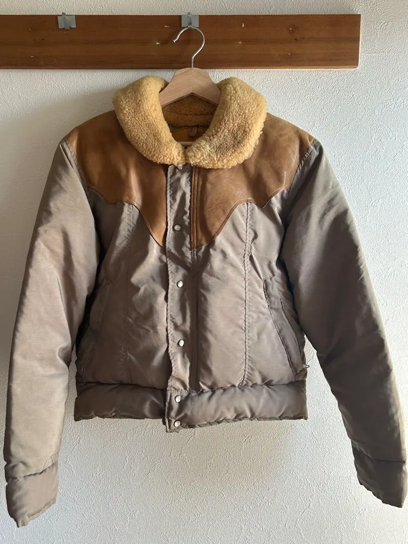 【激レア✨】70s Rocky Mountain ダウンベスト レザー 青 imgrc0100271221.jpg
