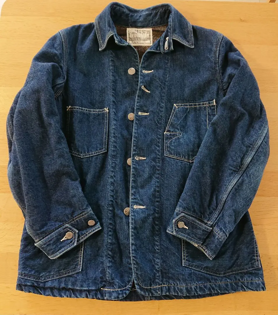 <1回試着のみ>FREEWHEELERS Ironalls デニムジャケット38 激渋 】フリーホイーラーズ アイアンオールズデニムジャケット