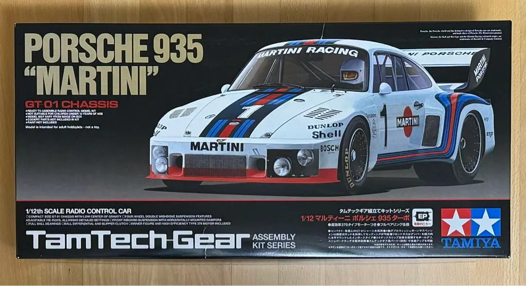 タミヤRC タムテックギア　PORSCHE935フルセット完成品 タミヤ 1/12ポルシェ935レーシングタムテックギヤ 当時物フル