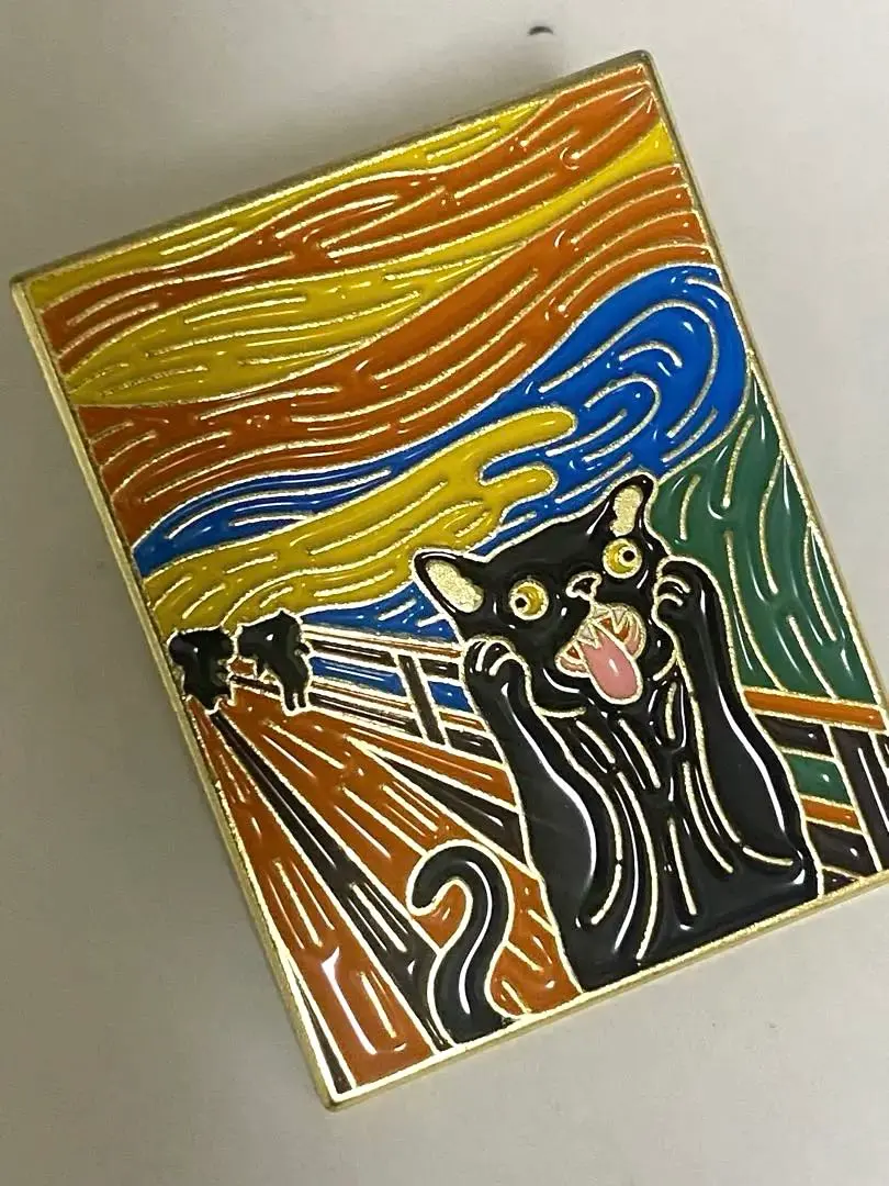 Thumbnail of ♪ P54 ★ Cat's Scream, Art-Style Pin Badge ★
