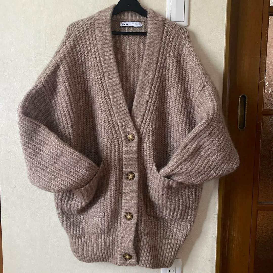 Thumbnail of Excellent condition ZARA knit cardigan, brown