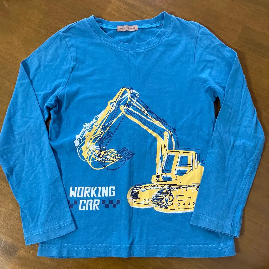 男童 長袖 長T恤 130厘米 工程車 挖土機 的縮圖