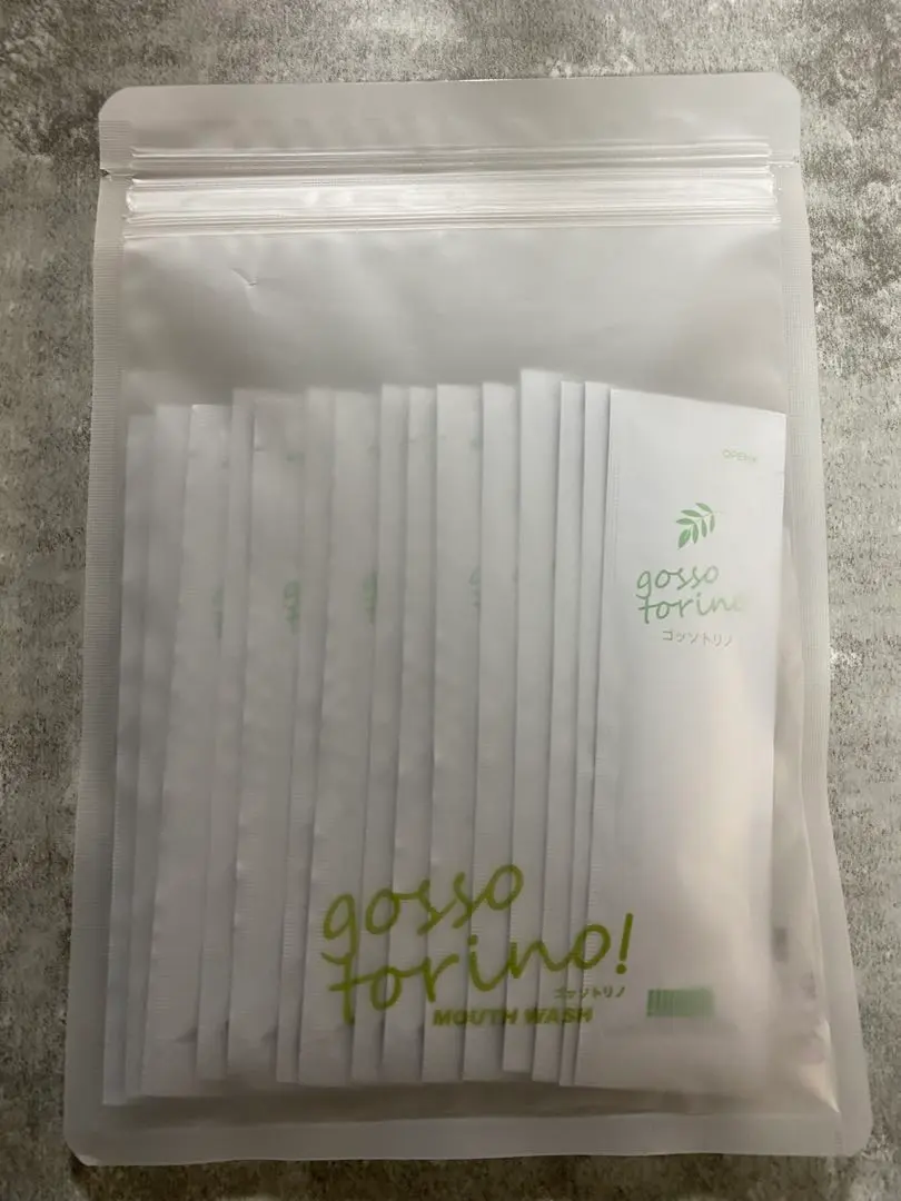 Thumbnail of New, unopened GOSSO TORINO mouthwash, 15 sachets