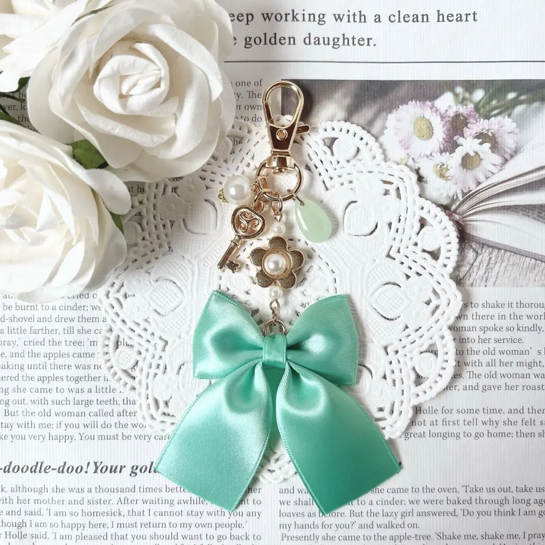 Thumbnail of Ribbon Keyholder Bag Charm Green