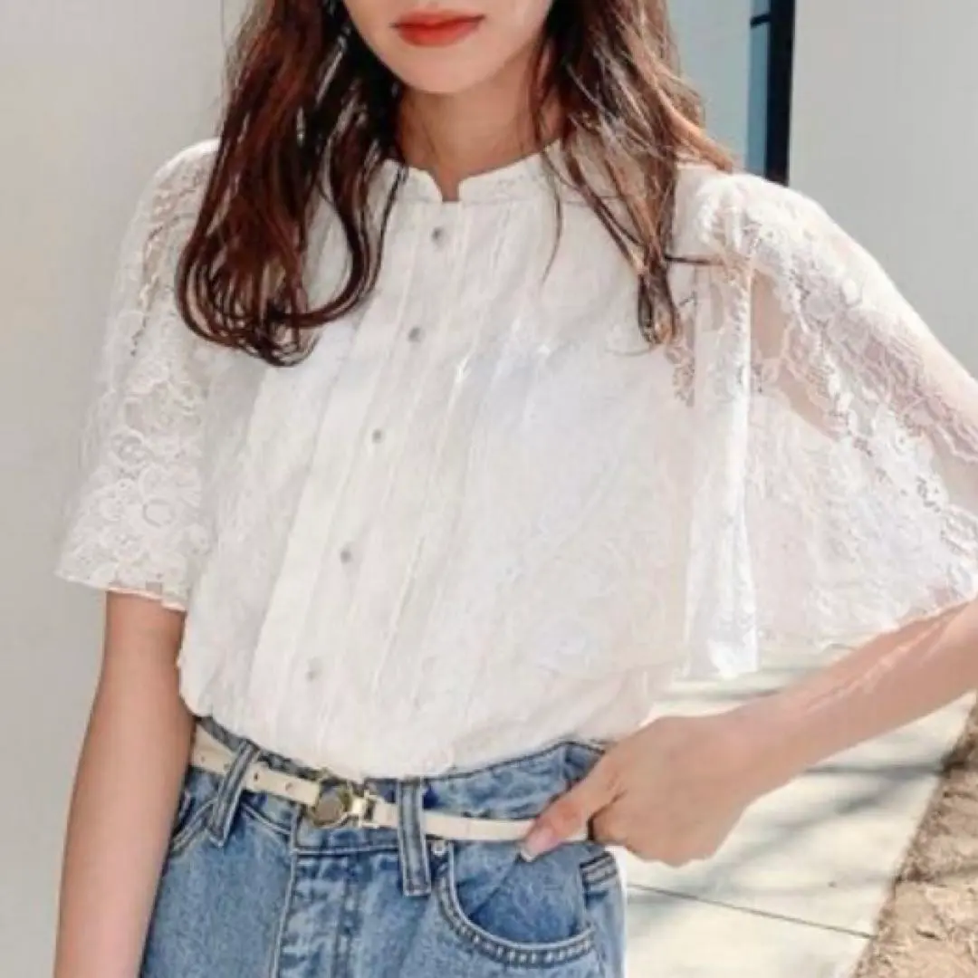 dazzlin 半袖蕾絲上衣 的縮圖