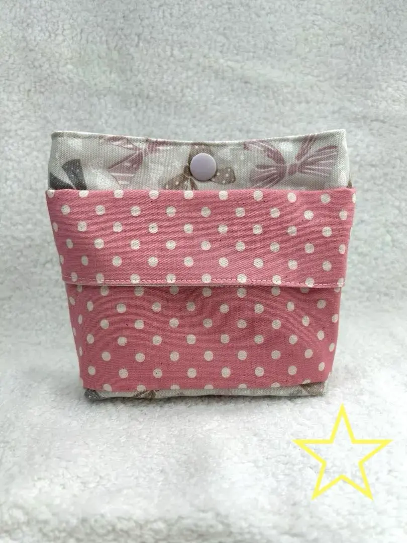 Thumbnail of Pocket Organizer - No Lid - Ribbon - Pink Dot - ⑭