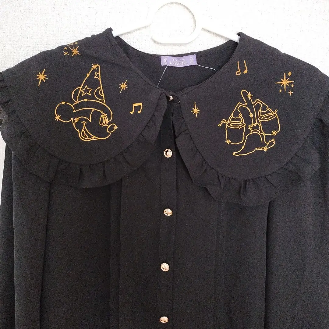 ファンタジア　ミッキー 弟子　ワンピース　ブラウス　セット　axes 魔法使いの弟子ミッキーやホウキのデザイン！axes femme kawaii