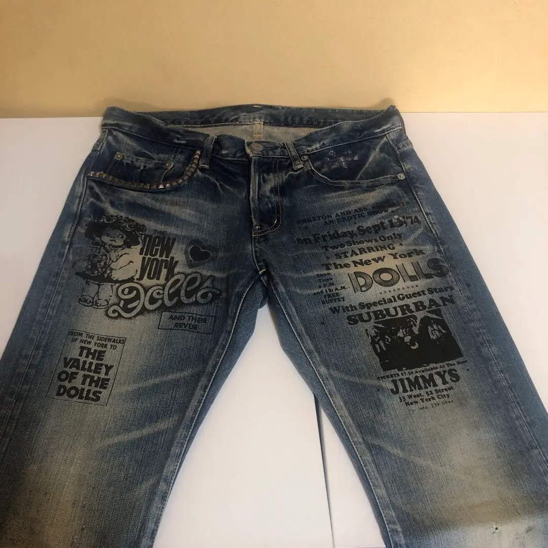 HYSTERIC GLAMOUR NEW YORK DOLLS デニム/ジーンズ HYSTERIC GLAMOUR × NEW YORK DOLLS denim pants | NOIR ONLINE