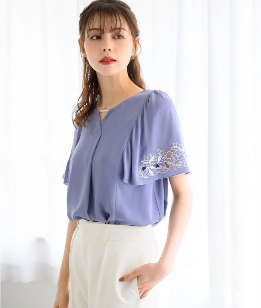 中古 MISCH MASCH 刺繡披肩袖襯衫/MM418105 的縮圖