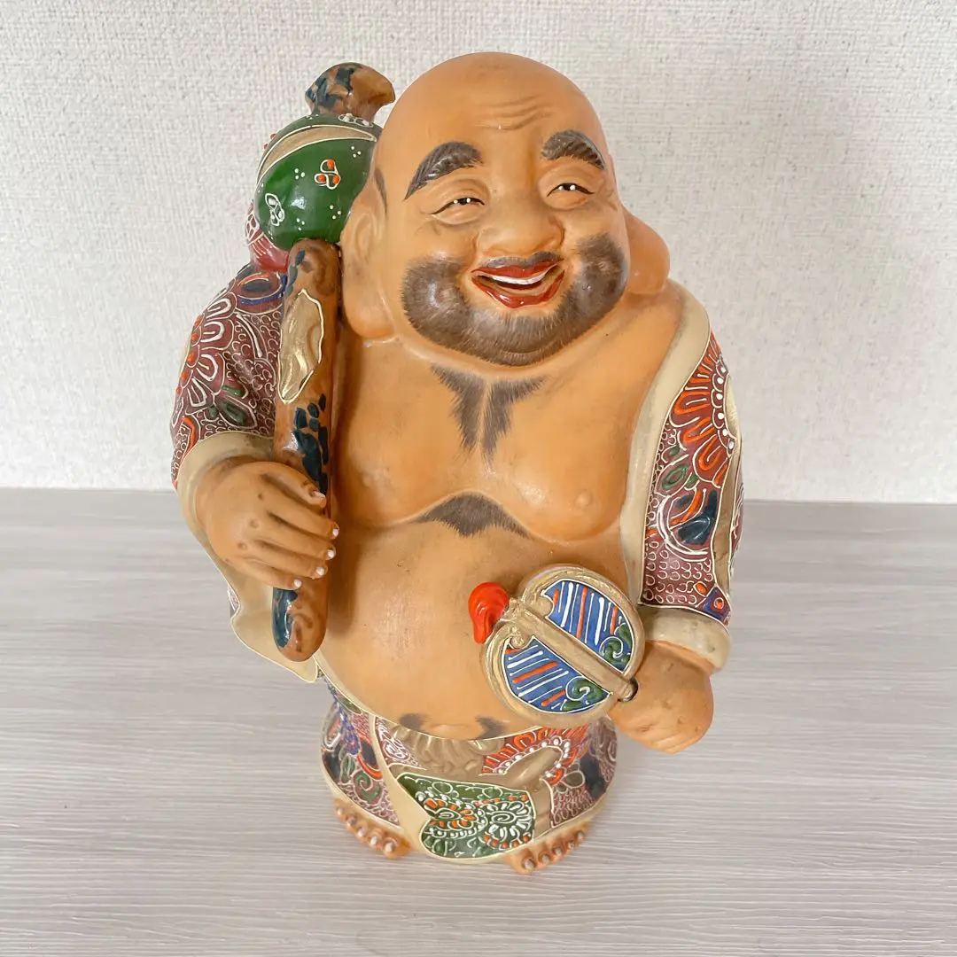 時代物　九谷焼き　大きな布袋様　七福神 時代物 九谷焼き 大きな布袋様 七福神Ω