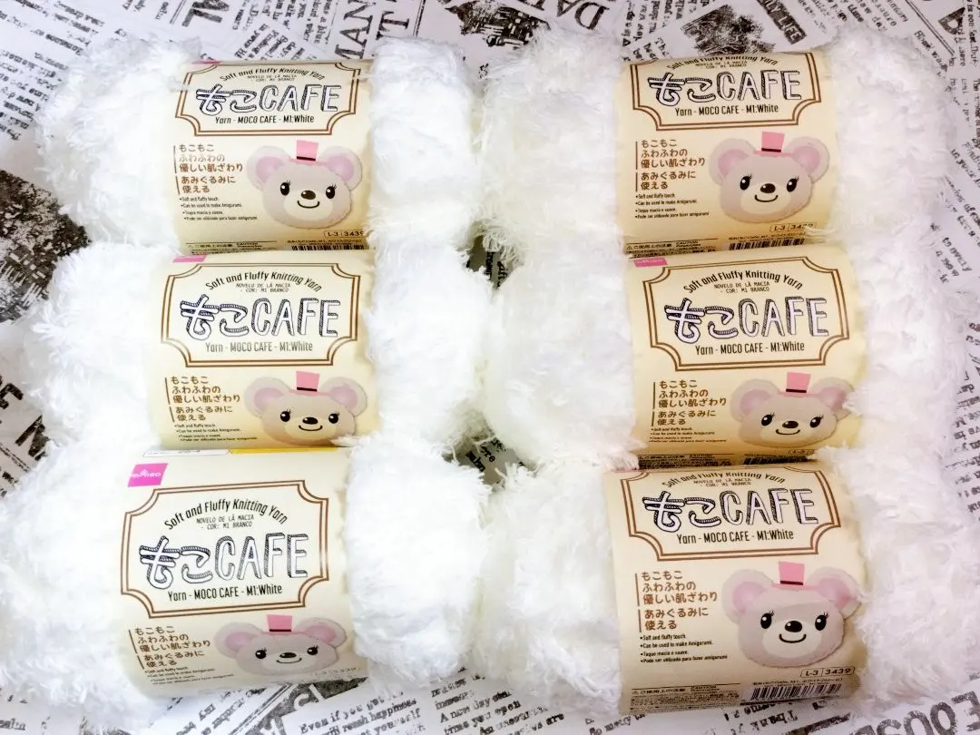 Thumbnail of Daiso Yarn Moco Cafe White Cream - 6 balls