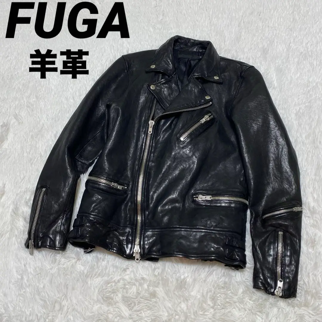 y2k FUGA フーガ レザージャケット シングルライダース　archive y2k FUGA フーガ レザージャケット シングルライダース archive