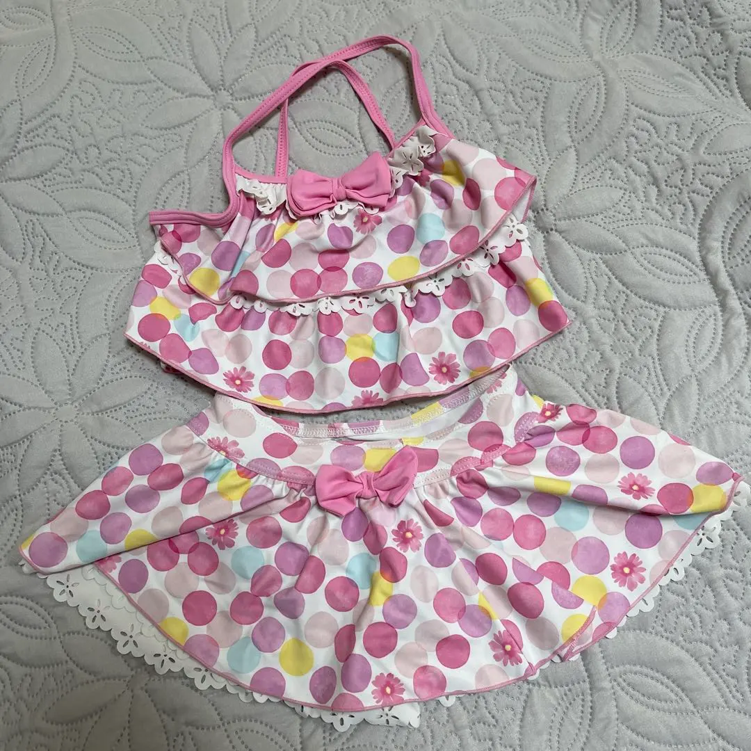 Thumbnail of Baby Swimsuit (Girl) 110cm Polka Dot