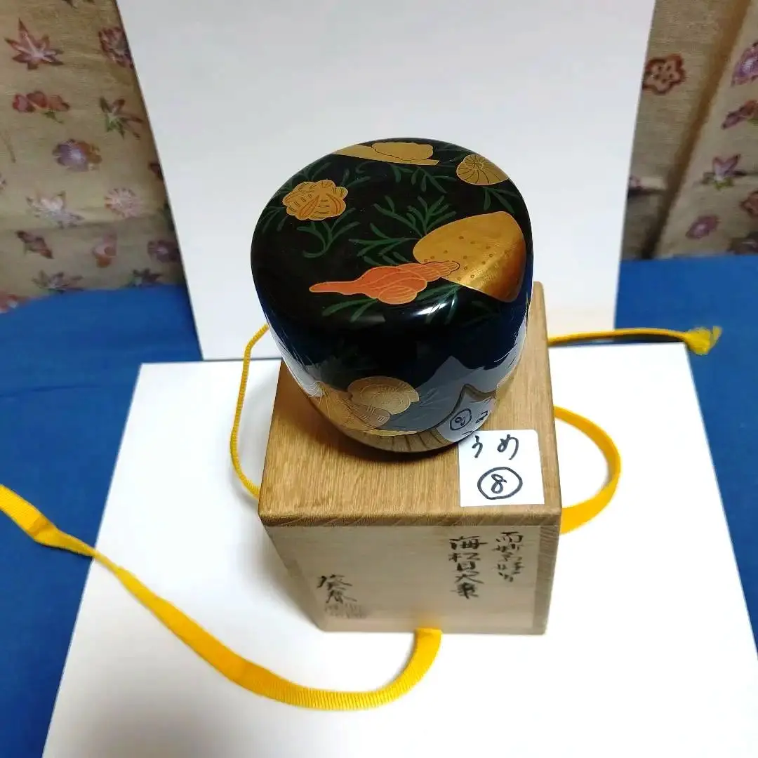 輪島塗　清水庄三造　海松貝蒔絵　銀溜棗　共箱　銘あり 2025年最新】海松貝の人気アイテム - メルカリ