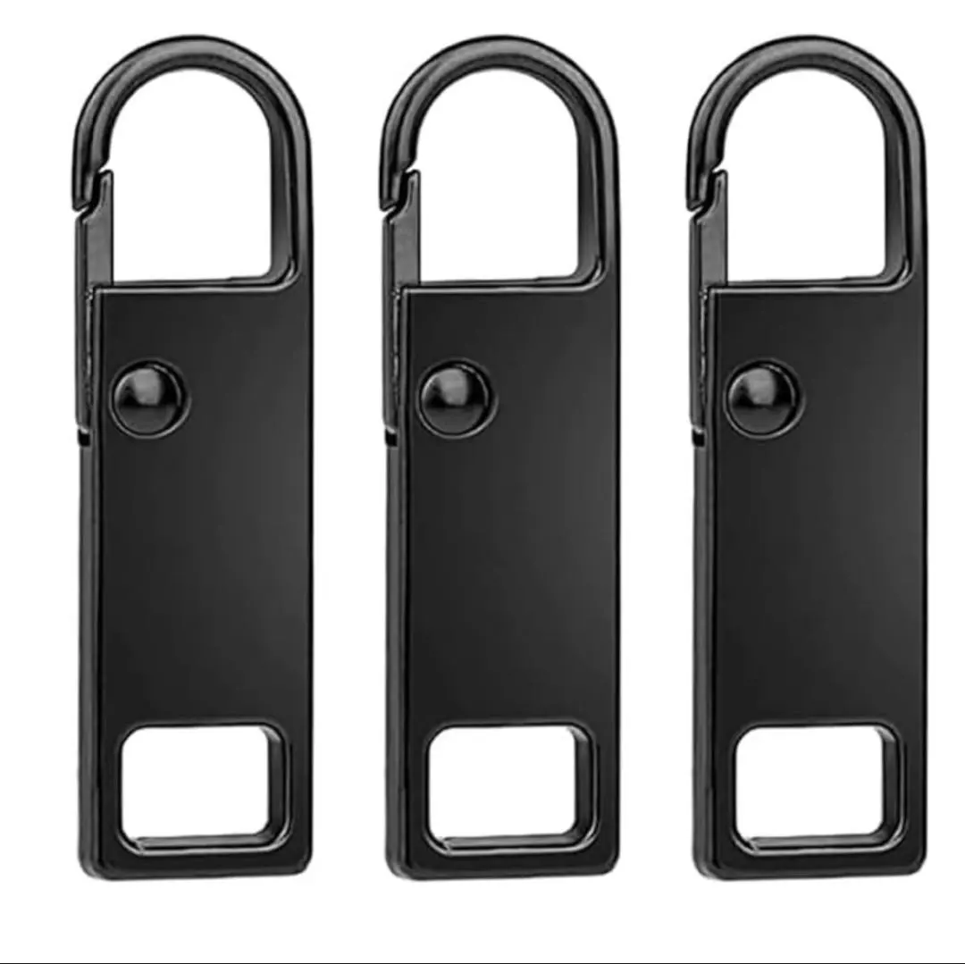 Thumbnail of Zipper Pull Replacement - Black, 6 Pieces