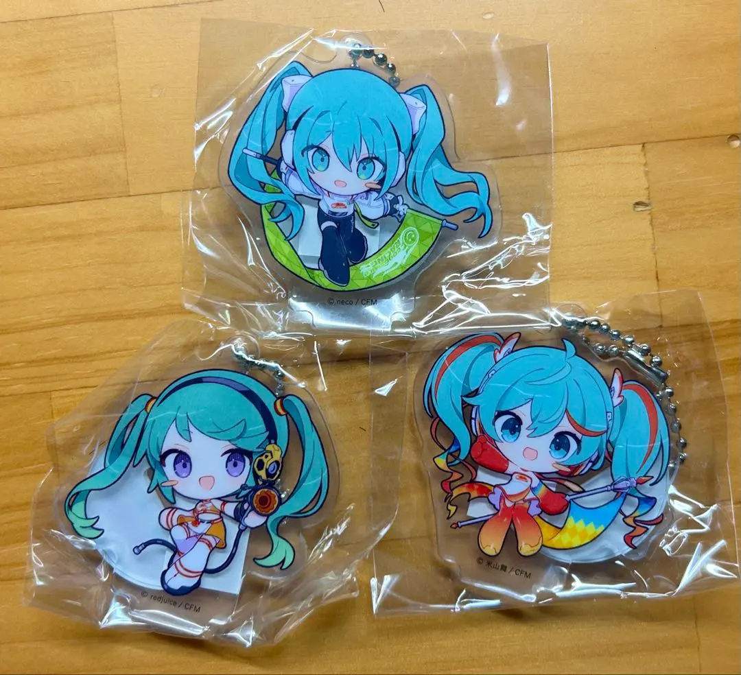 Thumbnail of Hatsune Miku Racing Miku Acrylic Keychains Vol. 2 Set of 3