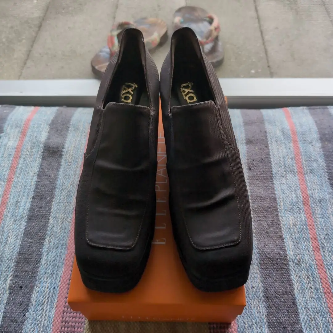 FERRIRA　フェリーラ　厚底　ブラック　ローファー　革靴　37.5　24.5 プラダ PRADA ローファー オックスフォード ブラッシュドレザー